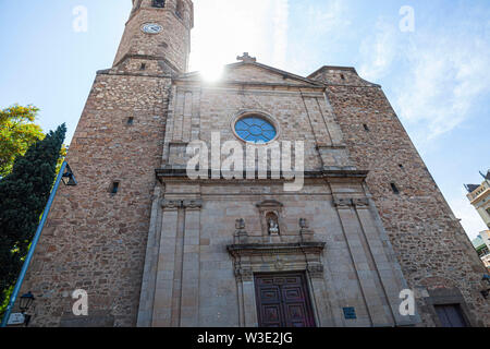 Barcellona, Spagna.Chiesa di Sant Vicens di Sarria, Barcellona. Foto Stock