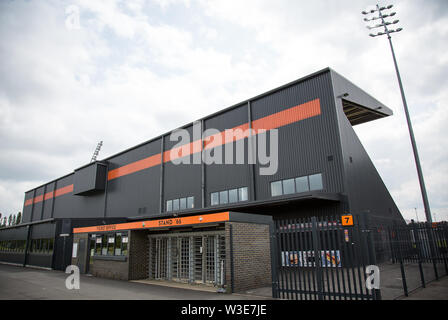 Vista generale dello stadio a monte della pre stagione amichevole tra Barnett / Wycombe Wanderers all'alveare, Londra, Inghilterra il 13 luglio 2019. Ph Foto Stock