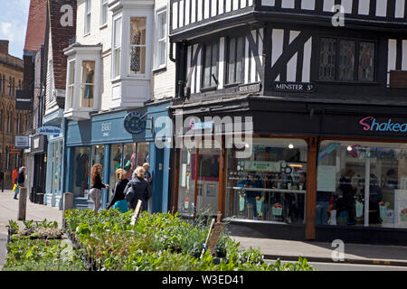 Un mercato in stallo la vendita di piante in Salisbury, Wiltshire. Foto Stock