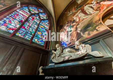 Parigi, Francia, settembre 07, 2016 : gli interni e i dettagli di Saint-Gervais chiesa, settembre 07, 2016 a Parigi, Francia Foto Stock