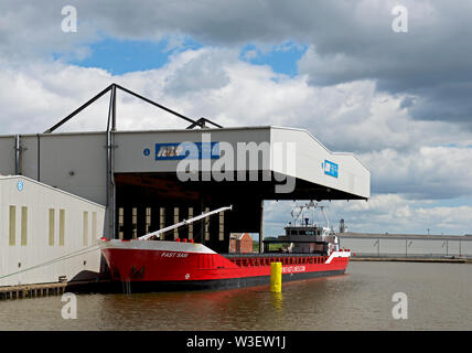 Goole docks, East Yorkshire, Inghilterra, Regno Unito Foto Stock