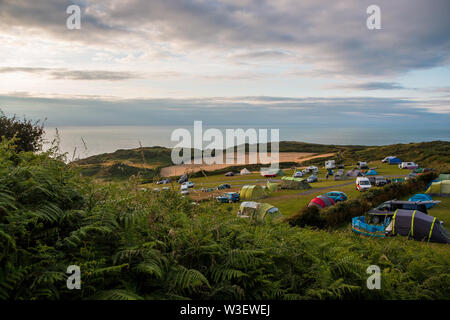 Sentiero della costa sud di Noth devon Foto Stock