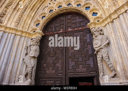 Romanico architettura gotica, Cattedrale Cristo Salvador. UNESCO - Sito Patrimonio dell'umanità. La città di Avila. Castilla León, Spagna Europa Foto Stock