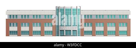 L'edificio dell'università o a scuola. Illustrazione Vettoriale