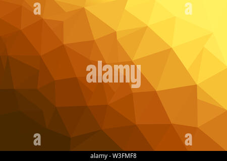 Abstract mosaico poligonale dello sfondo. Bassa multicolore poli gradiente dello sfondo. Poligono di cristallo dello sfondo. Arancione sullo sfondo di un poligono. Foto Stock