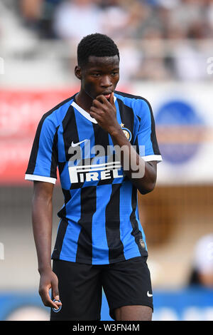 Lucien Agoume (Inter) durante l'Italiano amichevole 'Serie A' match tra Lugano 1-2 Inter a Cornaredo Stadium il 14 luglio , 2019 a Lugano, Svizzera. (Foto di Maurizio Borsari/AFLO) Foto Stock