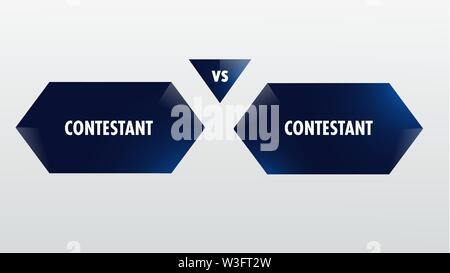 VS Logo. Rispetto al bordo dei rivali, con spazio per il testo. illustrazione vettoriale.VS banner del logo. video gioco. Rispetto al bordo dei rivali, con spazio per il testo Illustrazione Vettoriale