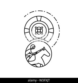 Casino roulette con ippodromo illustrazione vettoriale design Illustrazione Vettoriale