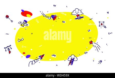 Attività di base, internet interfaccia web concetti lineare, vettore di linea sottile set di icone. Linea moderna graphic design per il sito web, web design, infographics.B Illustrazione Vettoriale