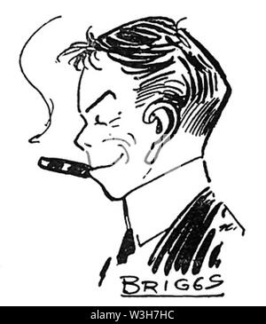 Clare Briggs self-caricatura. Foto Stock