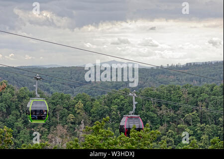 La funicolare in Thale, Sassonia-Anhalt, Germania Foto Stock