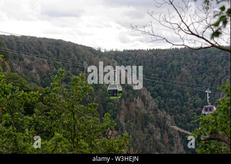 La funicolare in Thale, Sassonia-Anhalt, Germania Foto Stock