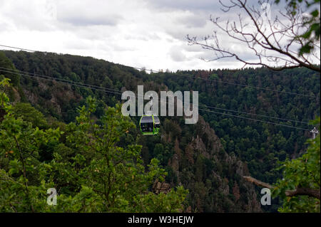 La funicolare in Thale, Sassonia-Anhalt, Germania Foto Stock