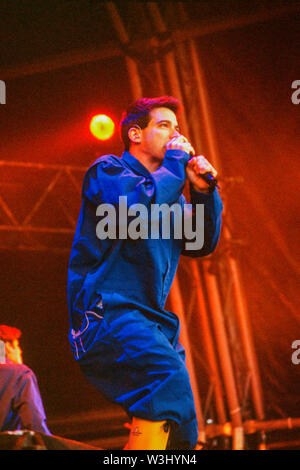 I Beastie Boys effettuando in corrispondenza di t nel Parco Festival xii Luglio 1998,Balado, Kinross, Scozia. Foto Stock