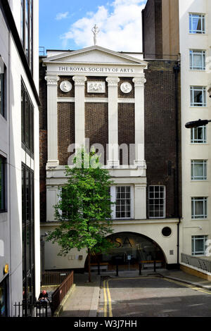 Londra, Inghilterra, Regno Unito. Casa di RSA - Royal Society of Arts (La Royal Society per la promozione delle arti, produce e commercio - 'RSA') John Adam Foto Stock