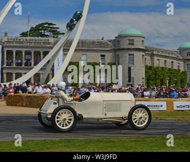 Hermann Layher, Benz 200HP, Blitzen Benz, 125 anni di Mercedes Motorsport Goodwood Festival della velocità, 2019, Festival della velocità, velocità Kings, motore Foto Stock