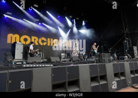 Morcheeba esibirsi sul palco principale al OnBlackheath Music Festival 2019 Foto Stock