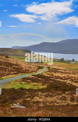 Giorno Snny sull isola di Skye in Scozia Foto Stock