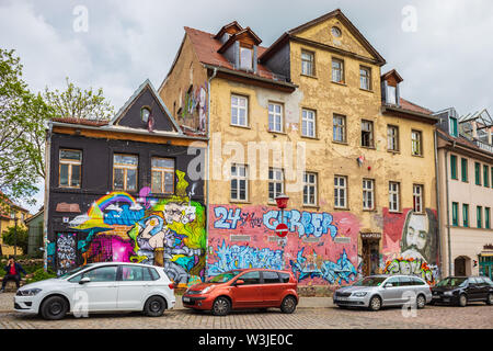 WEIMAR, Germania - circa aprile, 2019: Townscape di Weimar in Turingia, Germania Foto Stock