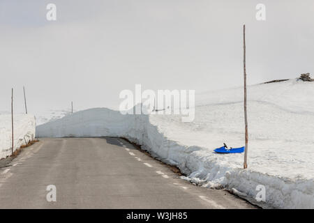 Sognefjellet strada per passare più alto in Norvegia. Foto Stock