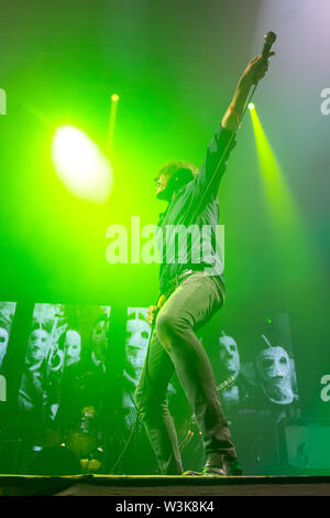 Zagabria, Croazia - 25 Giugno 2019 : banda in pelle scamosciata esegue il quattordicesimo Festival INmusic situato sul lago Jarun a Zagabria in Croazia. Foto Stock