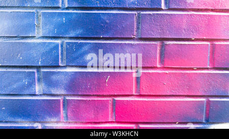 Graffiti - mattoni dipinto Foto Stock