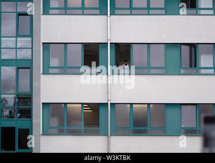 Kirchhain Doberlug, Germania. 08 Luglio, 2019. La prima ammissione di rifugiati. Credito: Soeren Stache/dpa/Alamy Live News Foto Stock