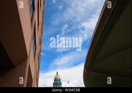 Cupola di Colorado State Capitol a Denver in Colorado Foto Stock