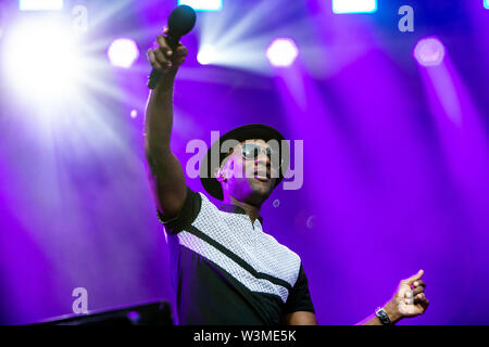 Locarno, Svizzera luglio XV 2019 Aloe Blacc live presso la luna e le stelle Festival © Roberto Finizio / Alamy Foto Stock