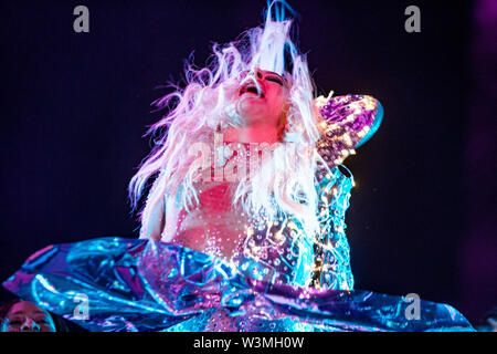 Locarno, Svizzera luglio XV 2019 Christina Aguilera live presso la luna e le stelle Festival © Roberto Finizio / Alamy Foto Stock
