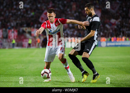 Il 16 luglio 2019; Rajko Mitić Stadium, Belgrado, Serbia; Champions League, la Stella Rossa Belgrado versus FK Suduva; Foto Stock