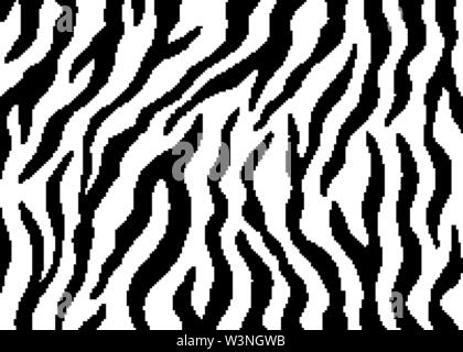 Zebra Pattern design. 8 vettore di bit lo sfondo dell'illustrazione. Per la stampa tessile, web, home decor, moda, superficie, graphic design Illustrazione Vettoriale