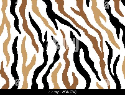 Zebra Pattern design. 8 vettore di bit lo sfondo dell'illustrazione. Per la stampa tessile, web, home decor, moda, superficie, graphic design Illustrazione Vettoriale