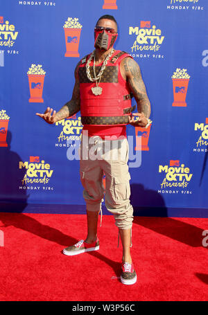 2019 MTV Movie e TV Awards arrivi presso Barker Hangar di Santa Monica, California. Dotato di: Nick Cannon dove: Los Angeles, California, Stati Uniti quando: 15 giu 2019 Credit: Adriana M. Barraza/WENN.com Foto Stock