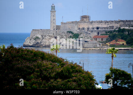 America, Caraibi, Cuba, La Habana, Castillo del Morro Foto Stock