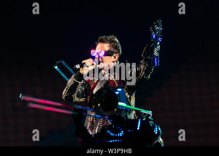 Muse live a Milano per la simulazione teoria Tour 2019 Foto Stock