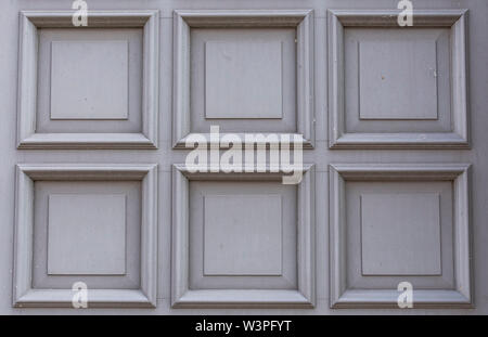 Pannello in legno con sei piccoli pannelli di legno Foto Stock