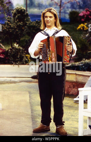 Florian Silbereisen, Deutsches Akkordeon-Wunderkind, Deutschland 1999. Fisarmonica tedesca star Florian Silbereisen, Germania 1999. Foto Stock