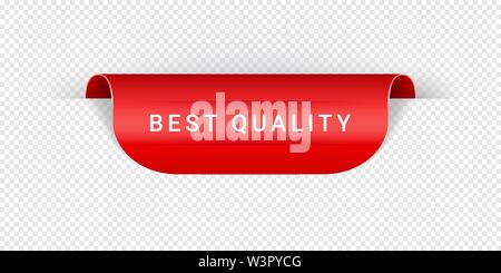 Migliore qualità di adesivo di vettore, tag, Banner, etichetta, segno o nastro rosso realistici in stile origami vettore di nastro di carta per Banner Web o stampa di poster. Eps 10 Illustrazione Vettoriale