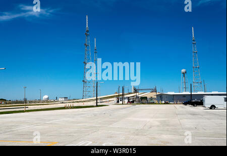 Il Centro Spaziale Kennedy complessi di lancio 39B , attualmente in uso da SpaceX Foto Stock