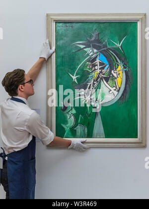 Londra, Regno Unito. 17 luglio 2019. Thorn Testa, 1947, di Graham Sutherland - Brave New Visions: Il Émigrés che hanno trasformato il British mondo dell arte da Sotheby's a Londra. Credito: Guy Bell/Alamy Live News Foto Stock