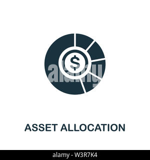 Icona allocazione risorse. Segno creativo dalla collezione di icone di investimento. Icona di allocazione delle risorse piatta per computer e dispositivi mobili Foto Stock