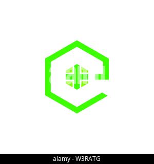Disegno geometrico vettore sorgente logo aziendali vettore Illustrazione Vettoriale