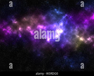 Galaxy con nebula, glittery stelle, Stardust. Foto Stock