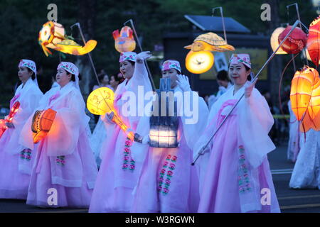 Festa delle lanterne a Seoul, Corea del Sud Foto Stock