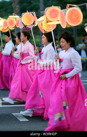 Festa delle lanterne a Seoul, Corea del Sud Foto Stock