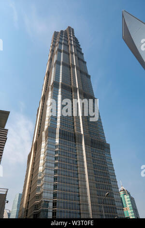 Shanghai, Cina - 8 Maggio 2019 : Shanghai Tower, Centro Finanziario Mondiale e la Torre Jin Mao di Shanghai. Il moderno edificio di Lujiazui. Queste sono th Foto Stock