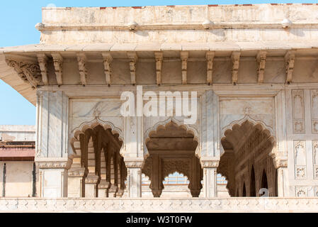 Architettura Indiana Del Forte Rosso In India Di Agra Foto Stock