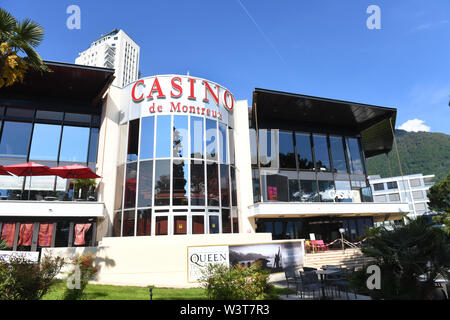 Il Casino de Montreux a Montreux sul Lago di Ginevra in Svizzera Foto Stock