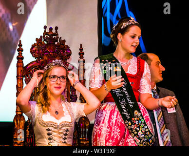 Cerimonia di incoronazione di Potato-Queen bavarese 2019 in Schrobenhausen, Germania Foto Stock